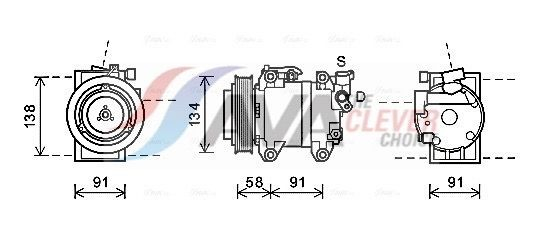 DNK344 AVA Компресор холодоагенту